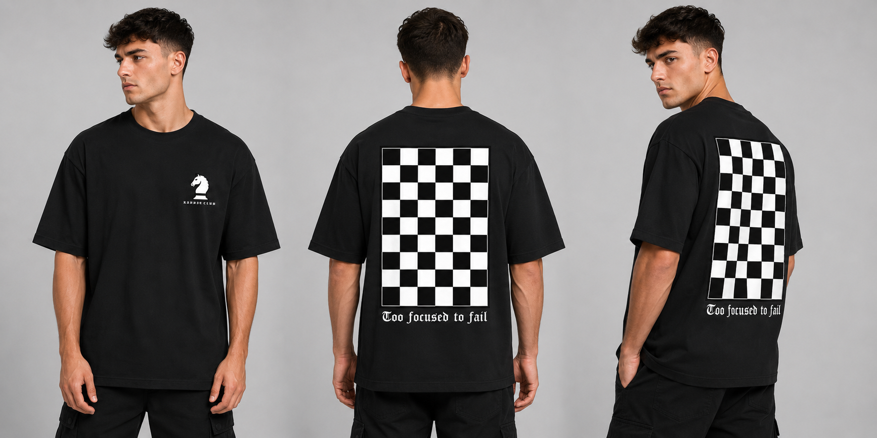 RabbitClub " Too focused to fail" Oversized Classic T-Shirt