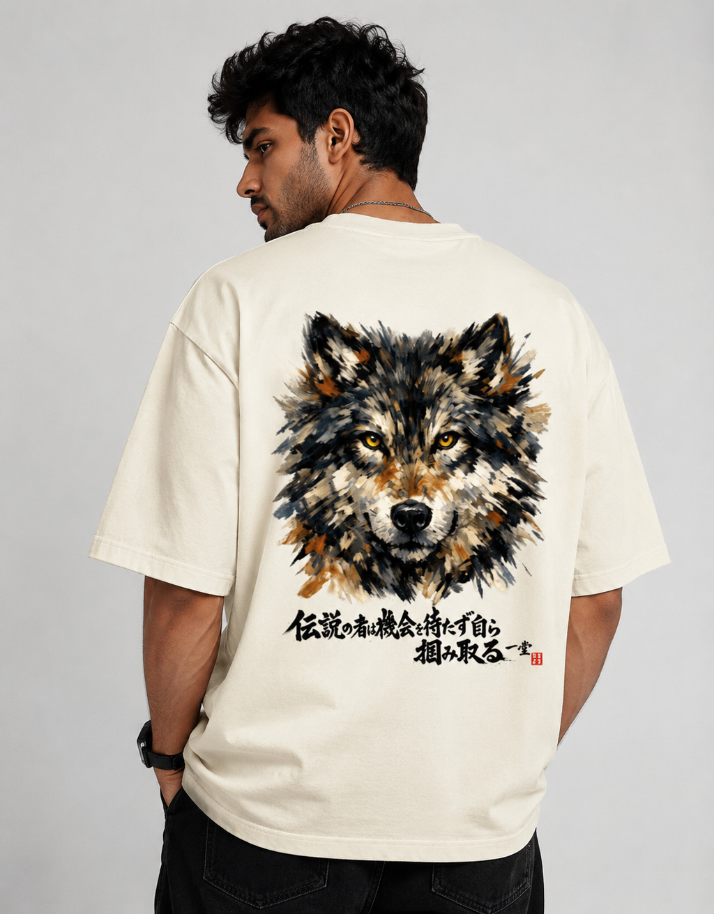 RabbitClub  THE WOLF “Legends don’t wait for chances — they take control.” Oversized Classic T-Shirt