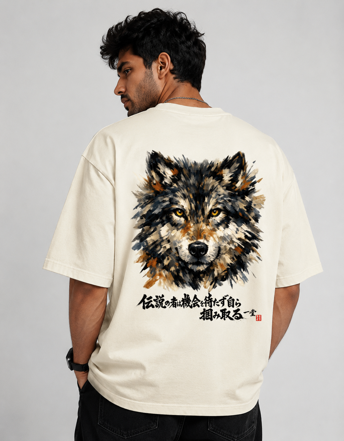 RabbitClub  THE WOLF “Legends don’t wait for chances — they take control.” Oversized Classic T-Shirt