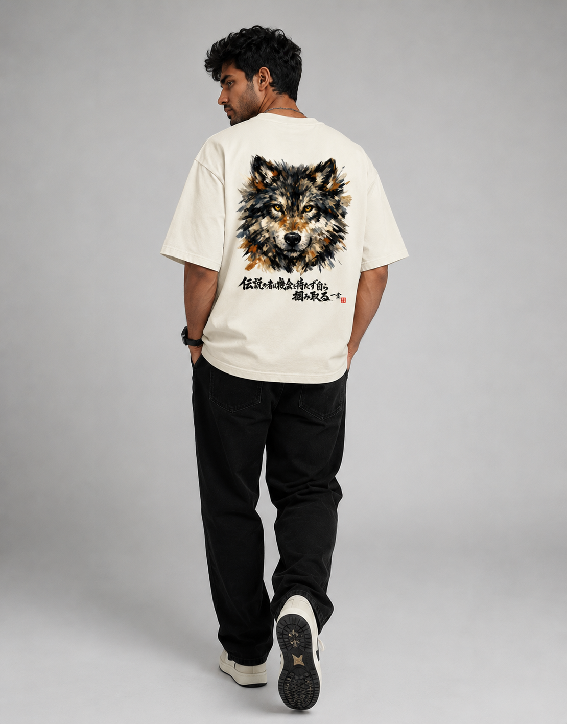 RabbitClub  THE WOLF “Legends don’t wait for chances — they take control.” Oversized Classic T-Shirt